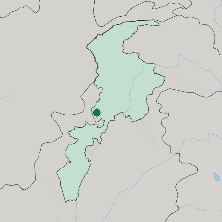 Map showing Peshawar — In Khyber Pakhtunkhwa Province
