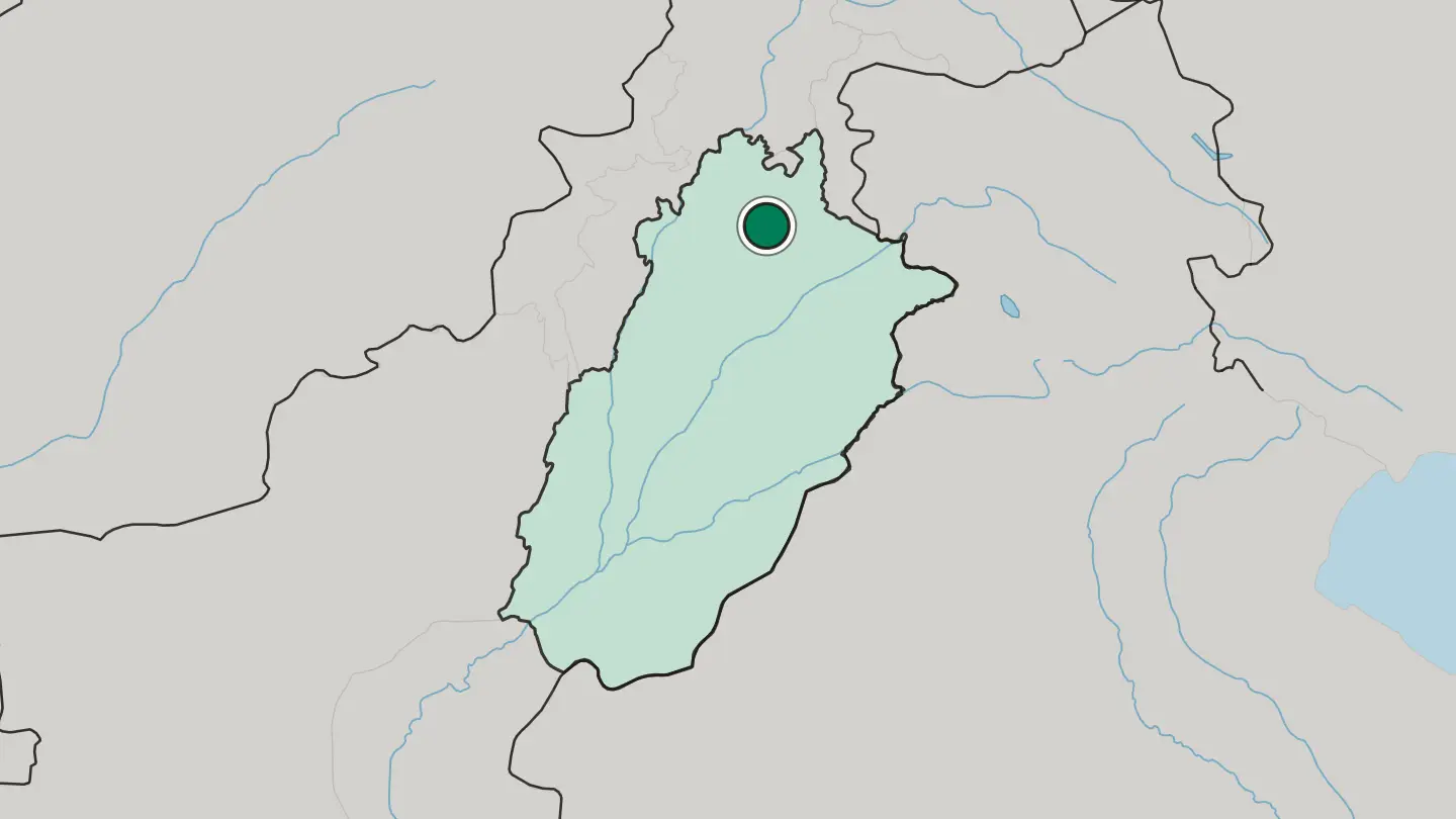 Map of Chakwal in Pakistan