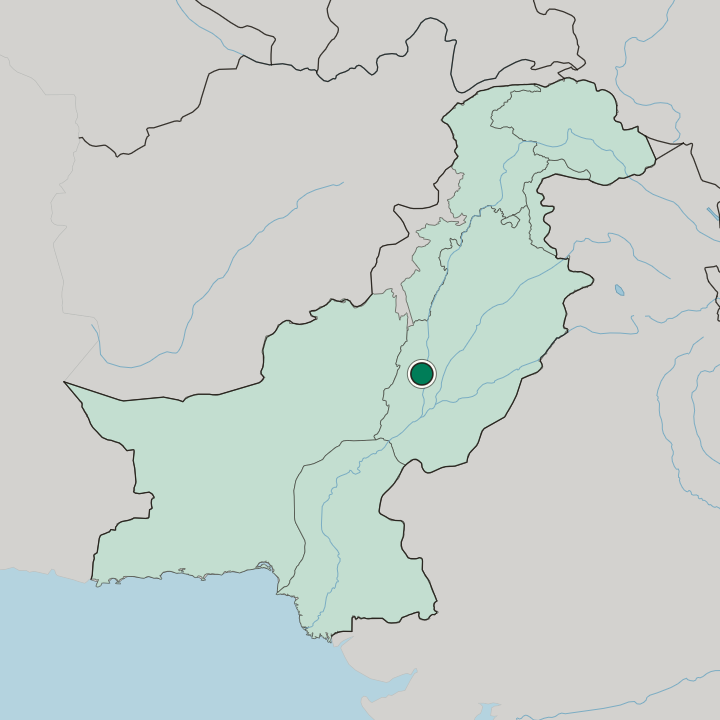 Map showing Dera Ghazi Khan — In Pakistan