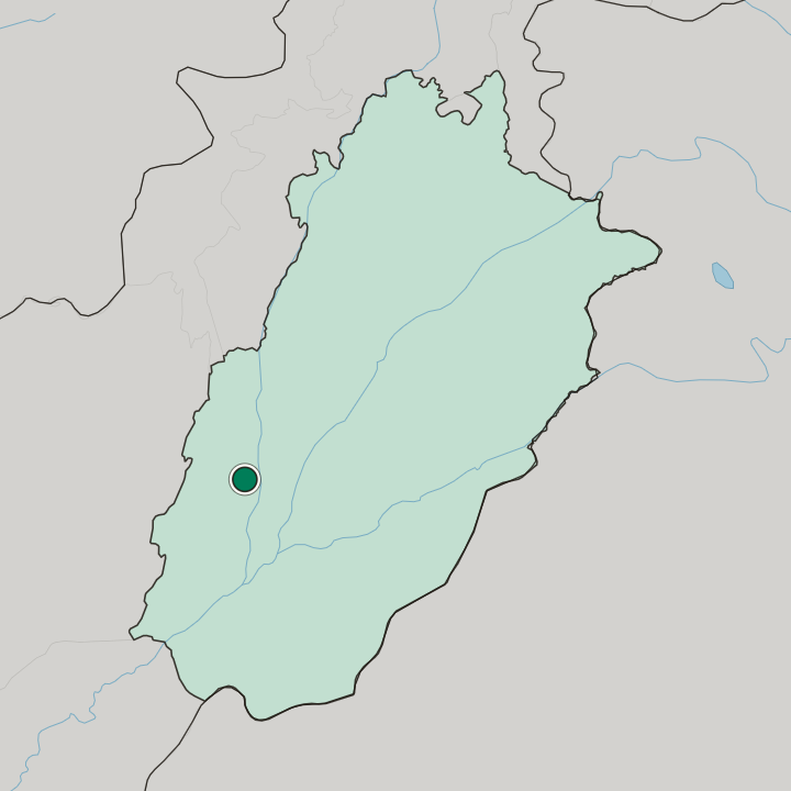 Map showing Dera Ghazi Khan — In Punjab Province
