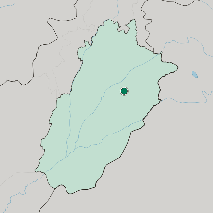Map showing Faisalabad — In Punjab Province
