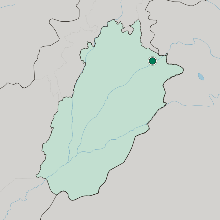 Map showing Gujrat — In Punjab Province
