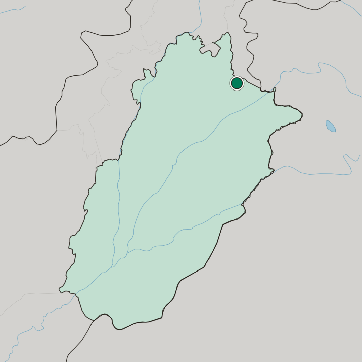 Map showing Jhelum — In Punjab Province