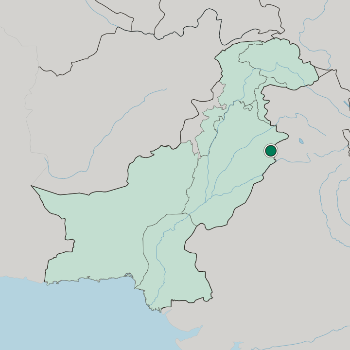 Map showing Valancia — In Pakistan