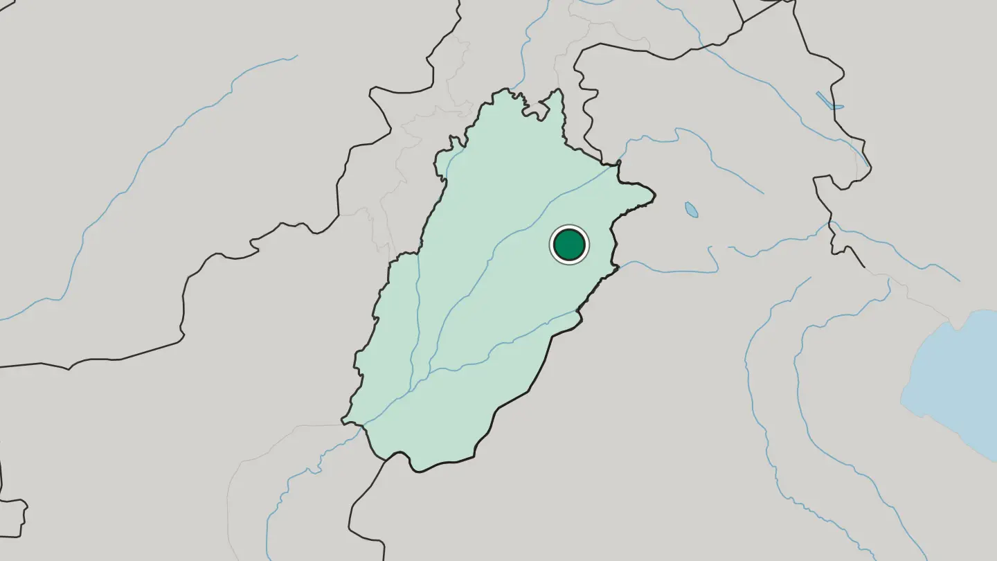 Map of Nankana Sahib in Pakistan