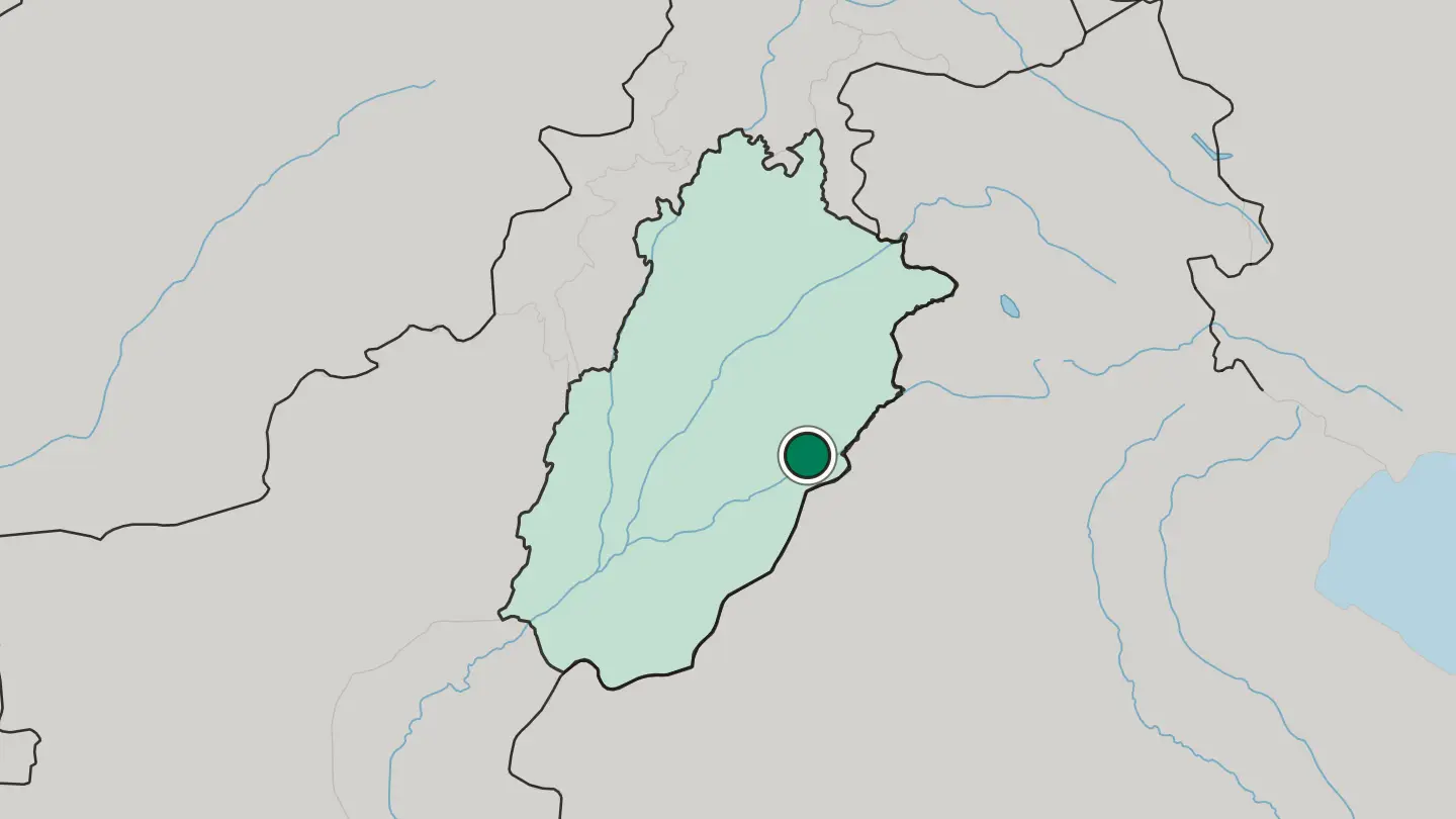 Map of Pakpattan in Pakistan