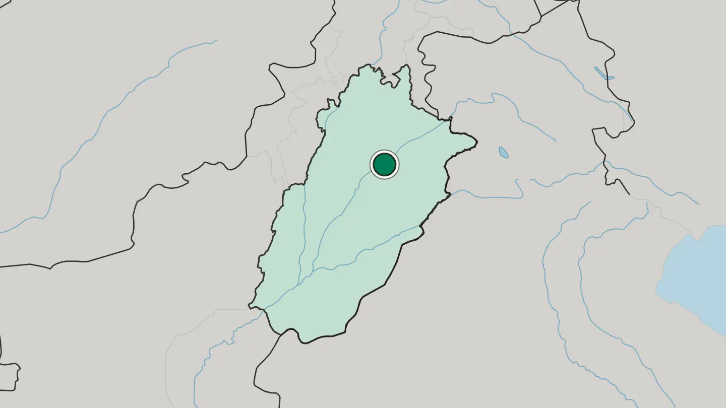 Map of Rabwah in Pakistan