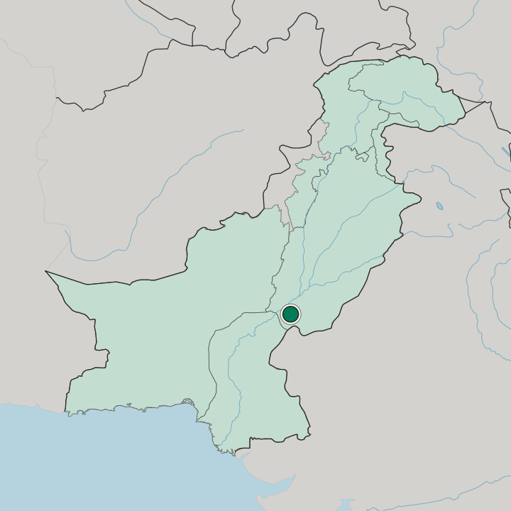 Map showing Rahim Yar Khan — In Pakistan