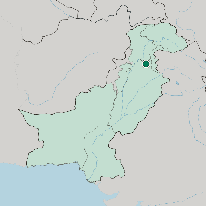 Map showing Rawalpindi — In Pakistan