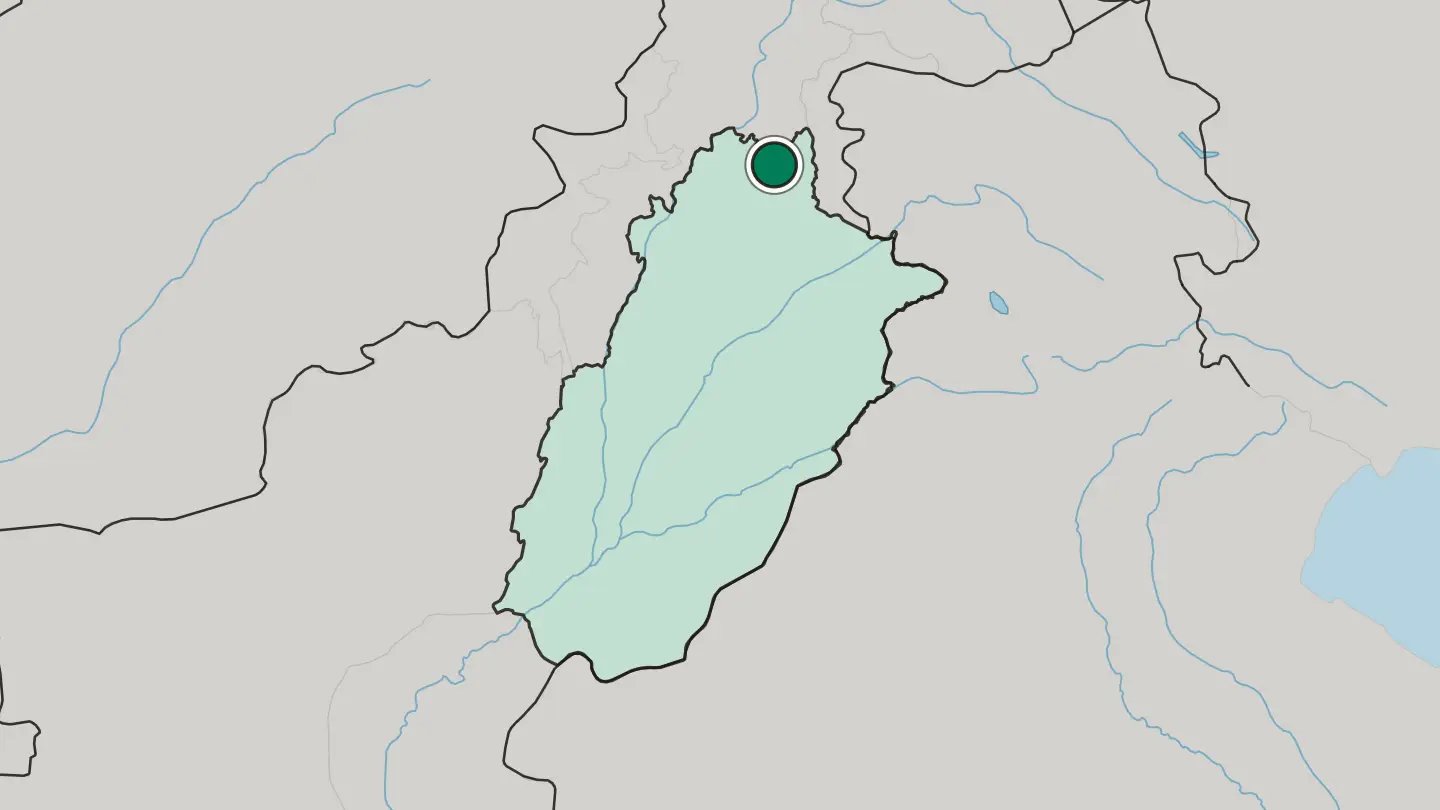 Map of Rawalpindi in Pakistan