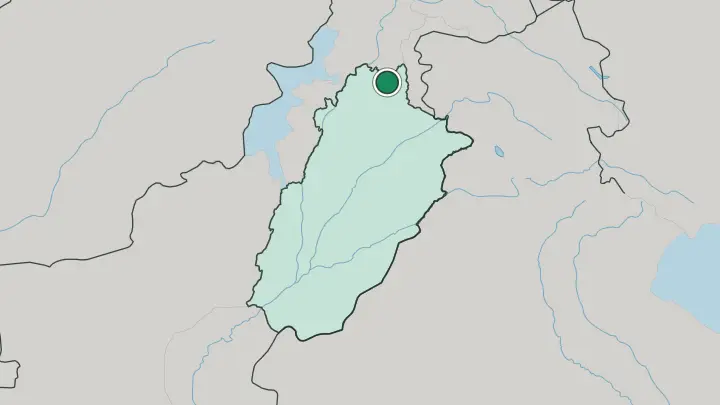 Map of Rawalpindi in Pakistan
