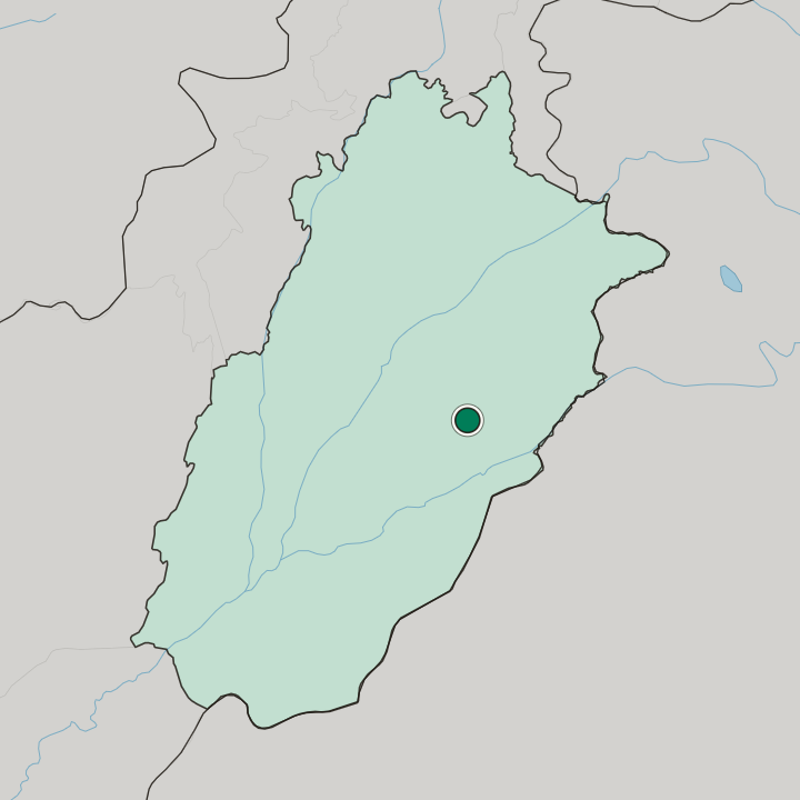 Map showing Sahiwal — In Punjab Province