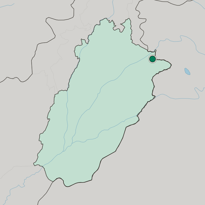 Map showing Sialkot — In Punjab Province