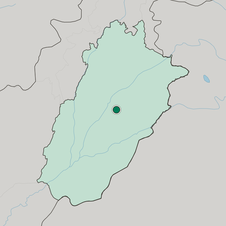 Map showing Toba Tek Singh — In Punjab Province