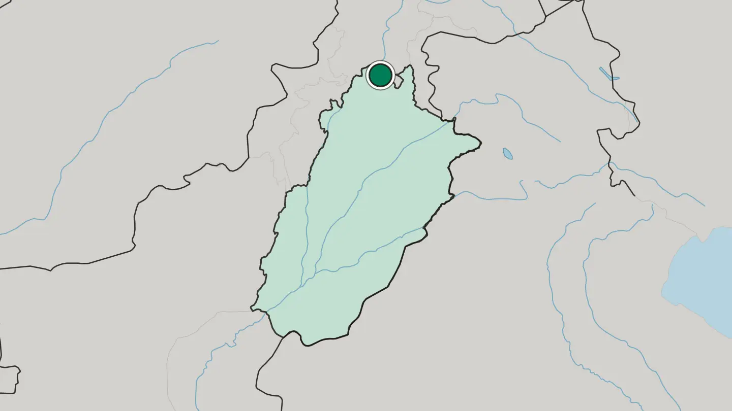 Map of Wah Cantt in Pakistan