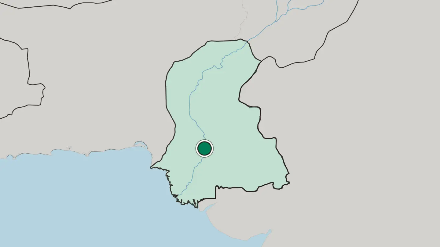 Map of Hyderabad in Pakistan