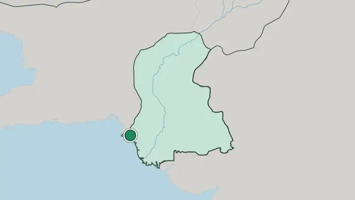 Map of Karachi in Pakistan
