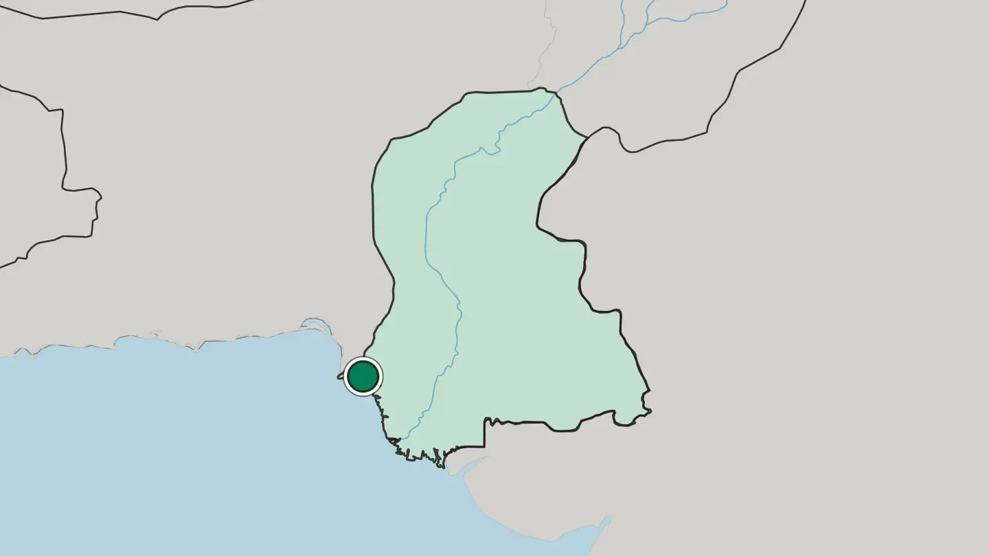 Map of Karachi in Pakistan