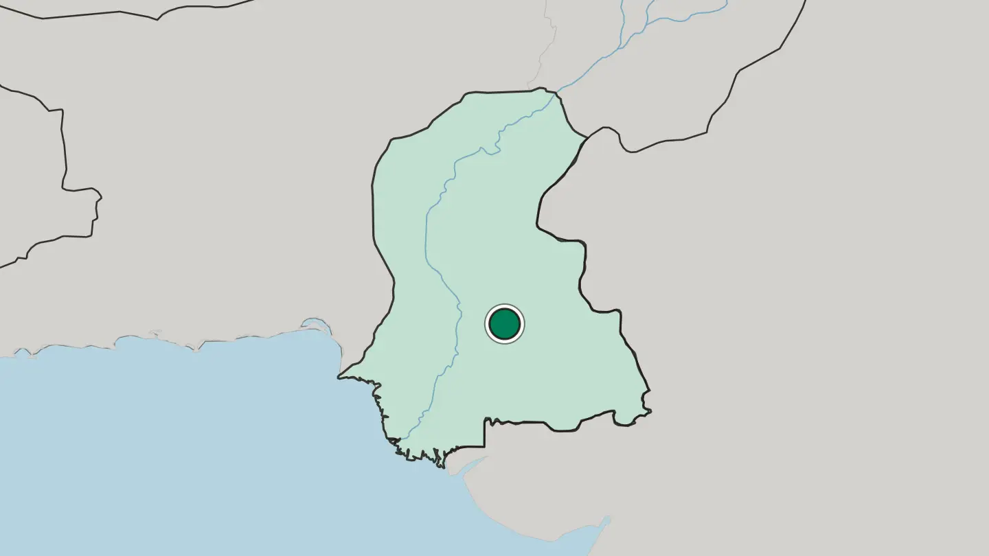 Map of Mirpur Khas in Pakistan