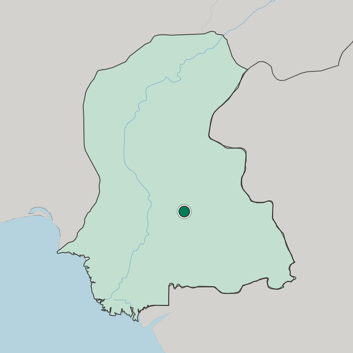 Map showing Mirpur Khas — In Sindh