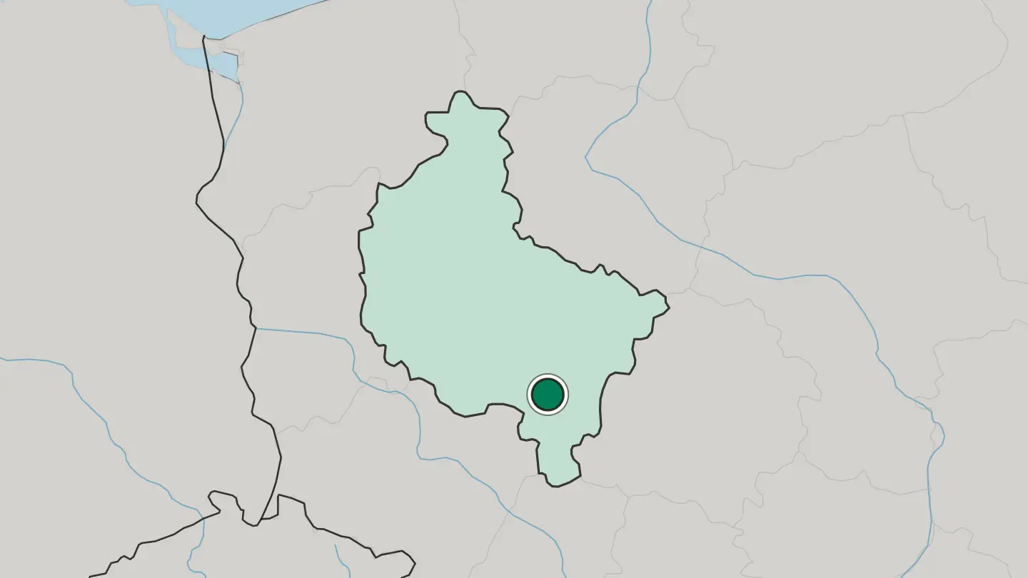 Map of Ostrów Wielkopolski in Poland
