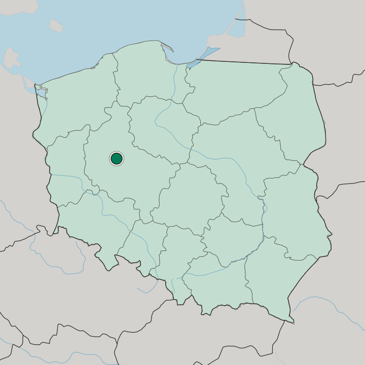 Map showing Karolin — In Poland