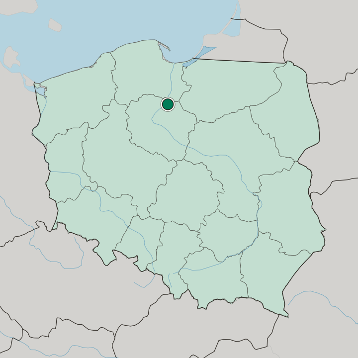 Map showing Grudziądz — In Poland