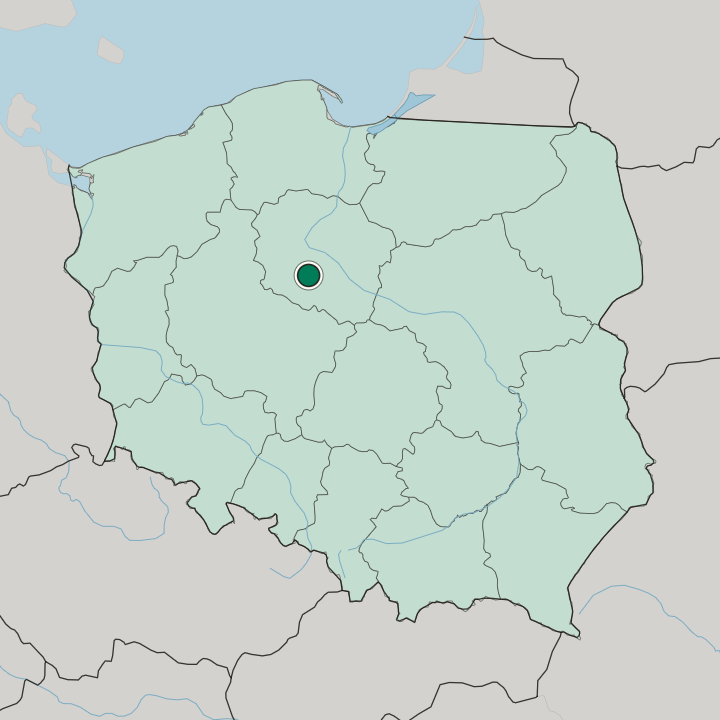 Map showing Inowrocław — In Poland