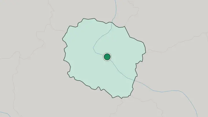 Map of Toruń in Poland