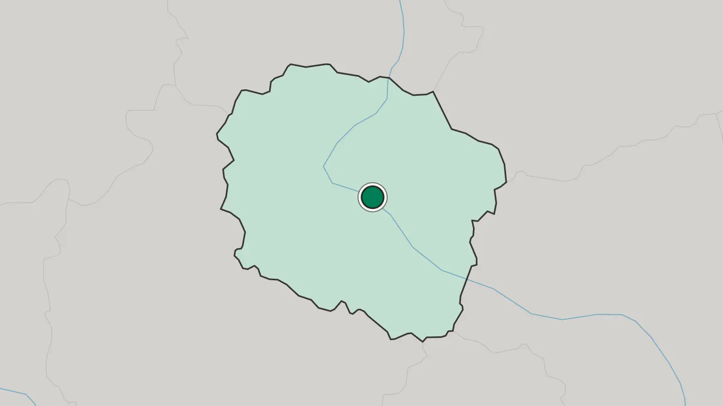 Map of Toruń in Poland