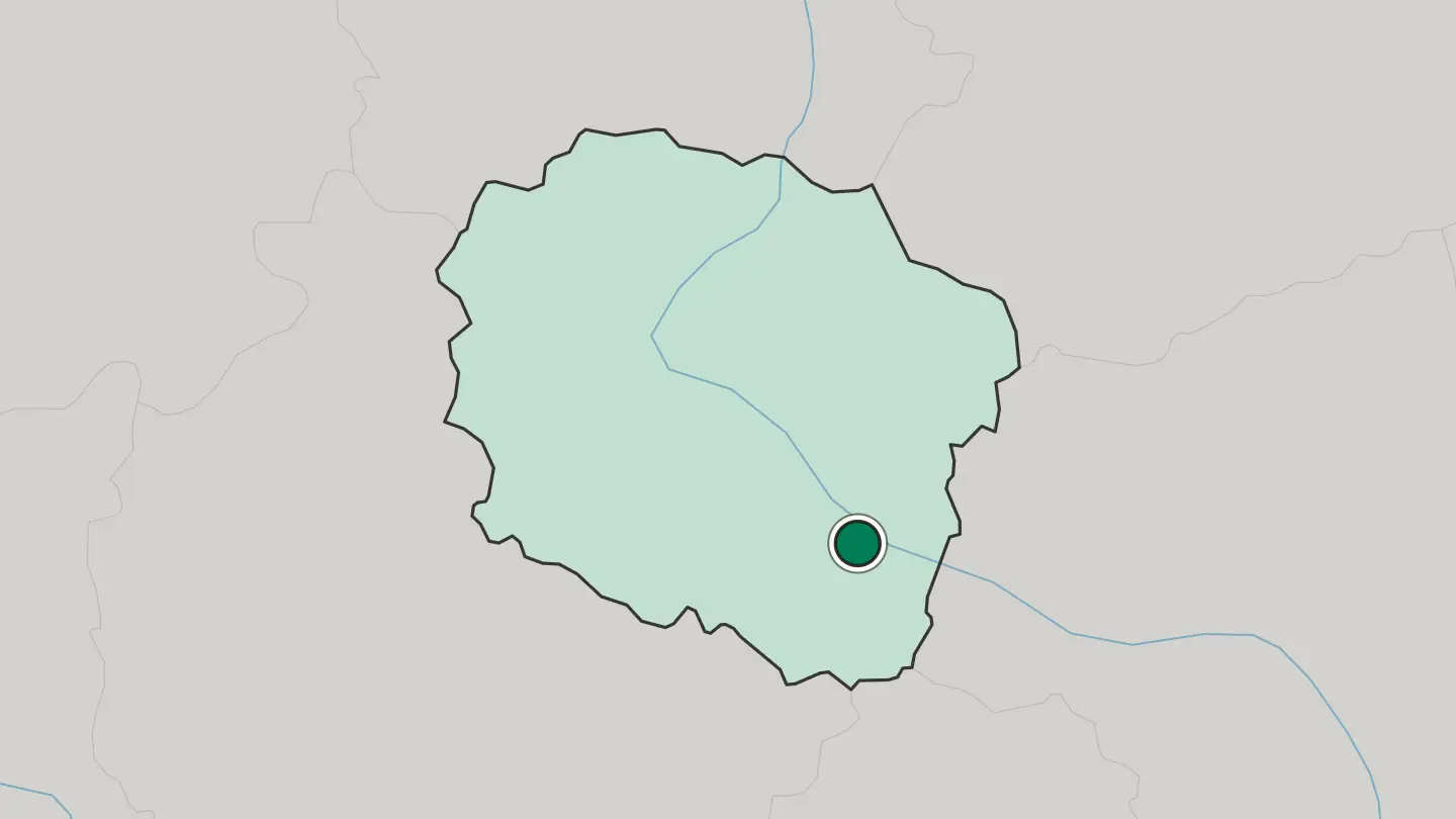 Map of Włocławek in Poland