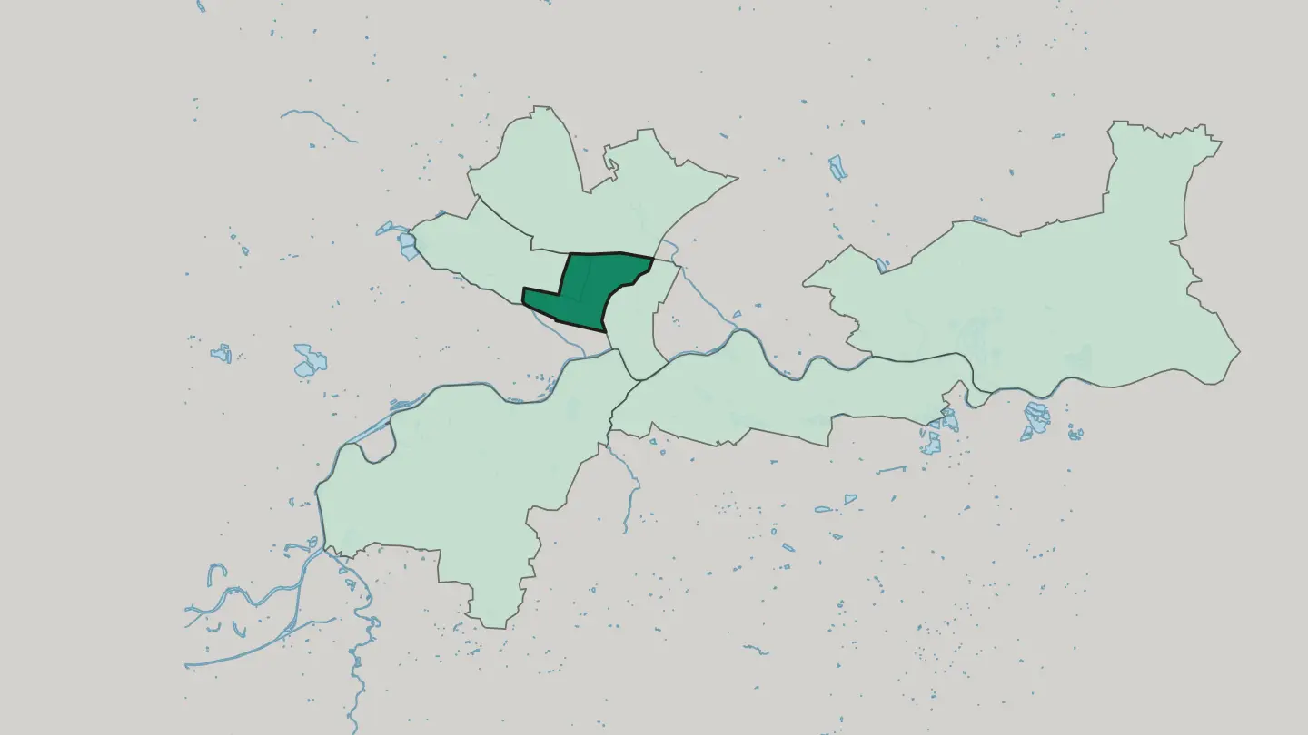 Map of Krowodrza in Kraków