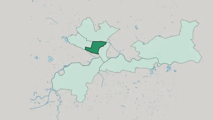 Map of Krowodrza in Kraków
