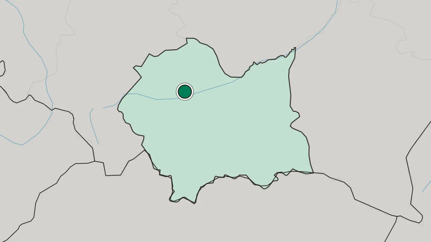 Map of Kraków in Poland