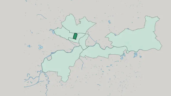 Map of Łobzów in Kraków
