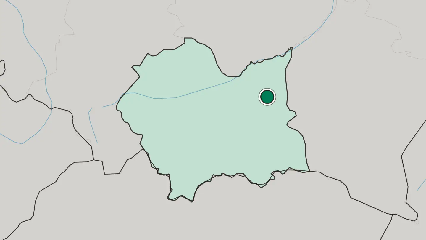 Map of Tarnów in Poland
