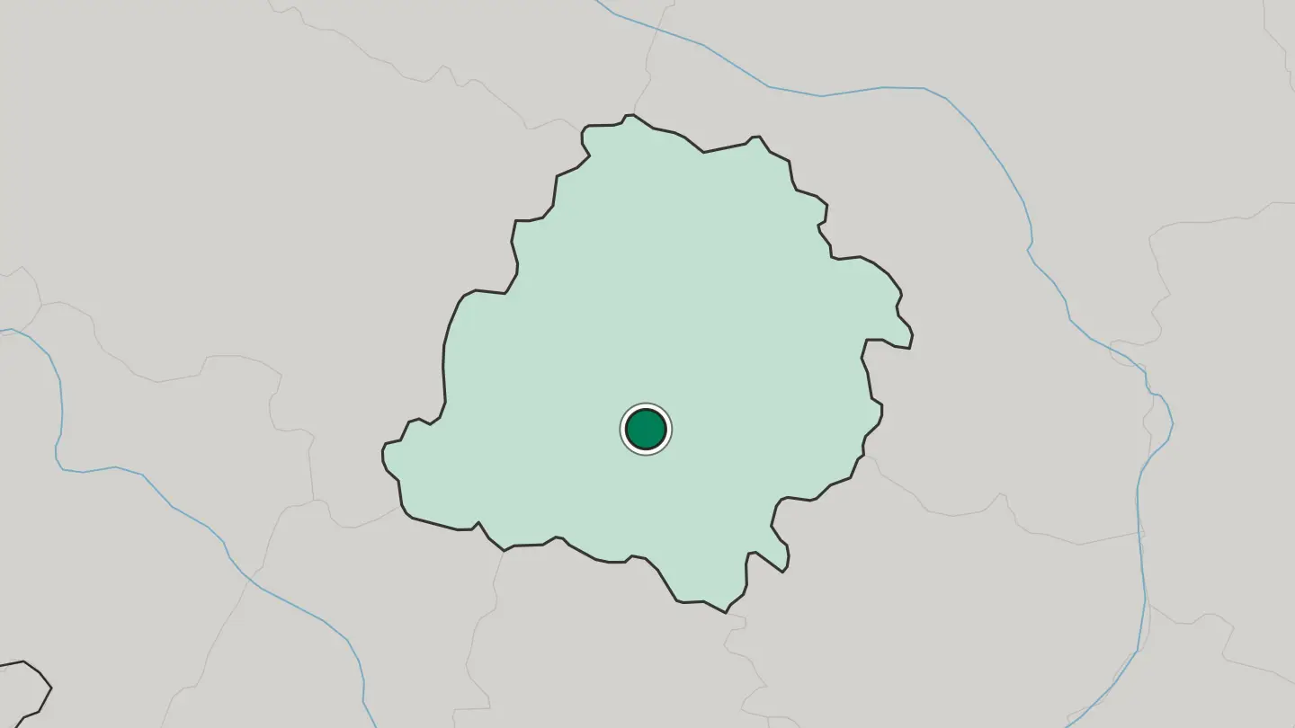 Map of Bełchatów in Poland