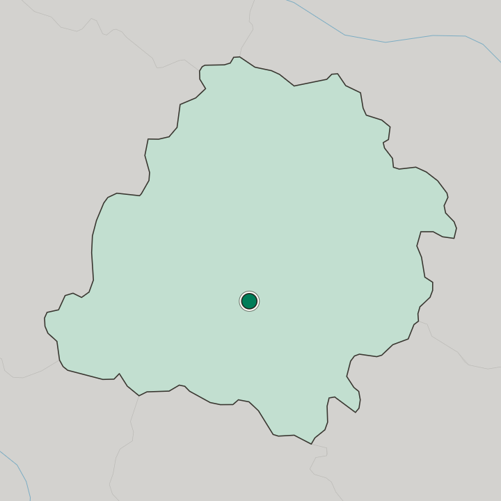 Map showing Bełchatów — In Łódź Voivodeship
