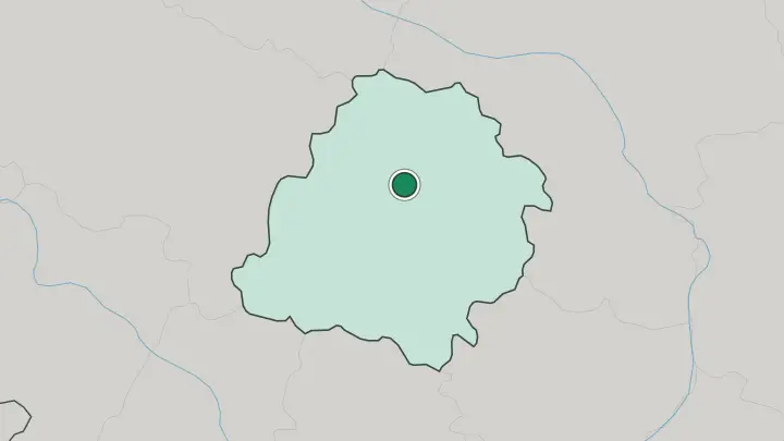 Map of Łódź in Poland