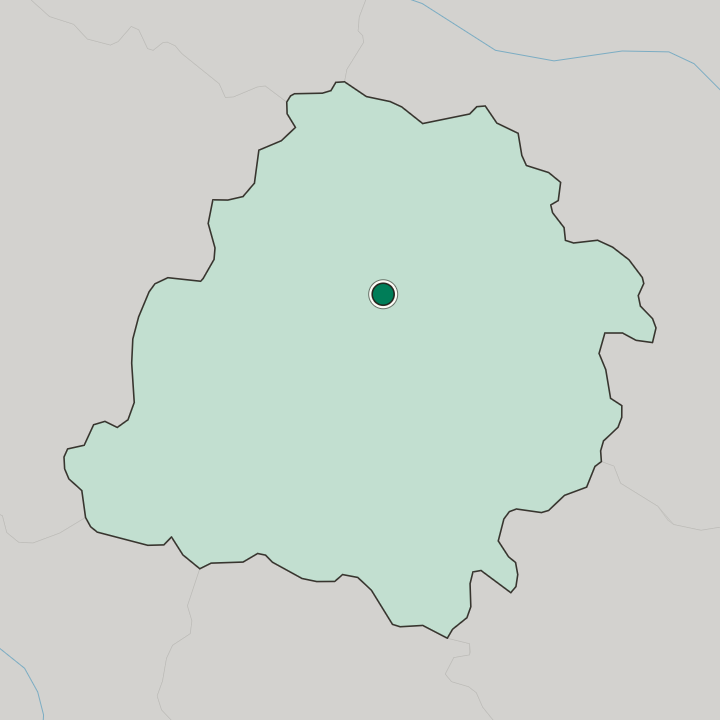 Map showing Łódź — In Łódź Voivodeship