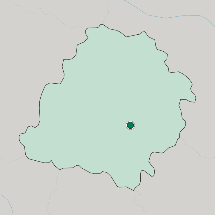 Map showing Piotrków Trybunalski — In Łódź Voivodeship