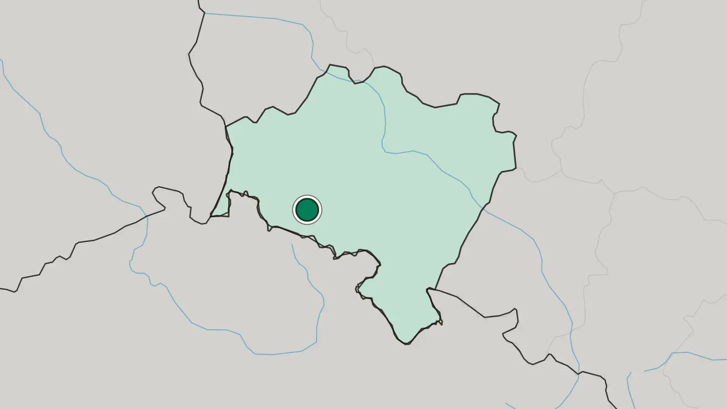 Map of Jelenia Góra in Poland