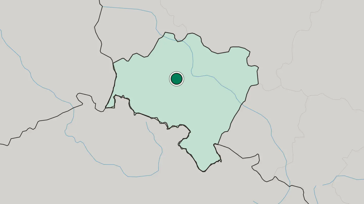 Map of Legnica in Poland