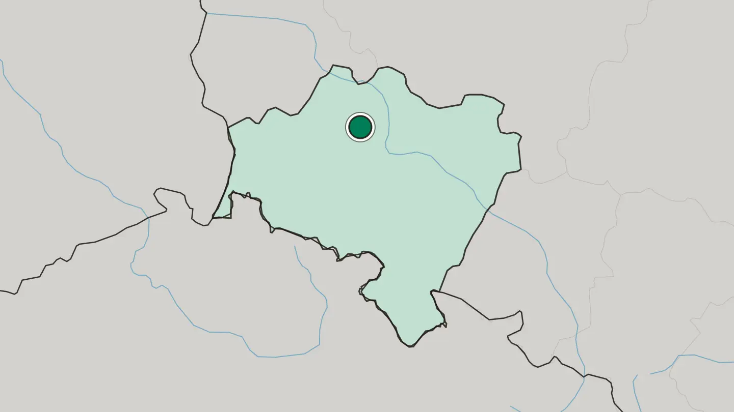 Map of Lubin in Poland