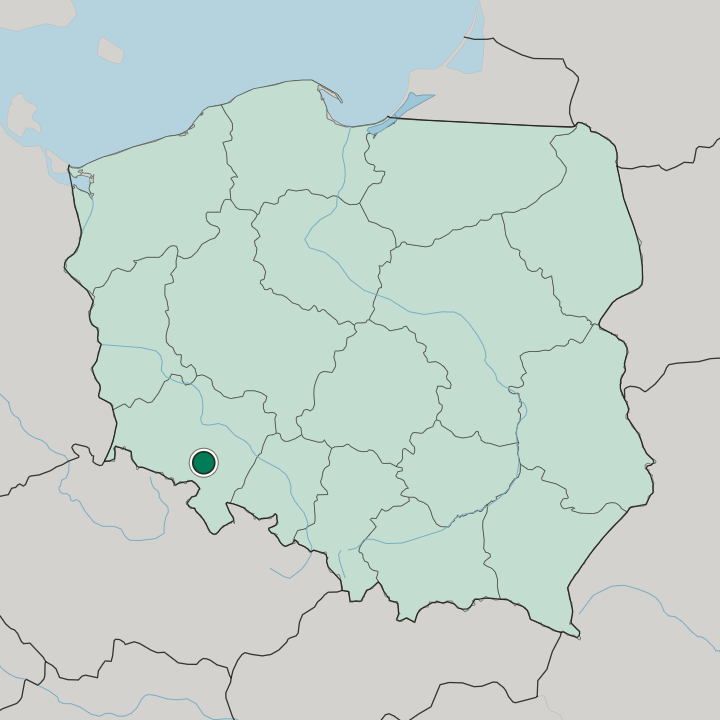Map showing Świdnica — In Poland
