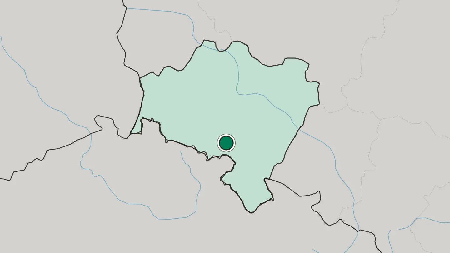 Map of Wałbrzych in Poland