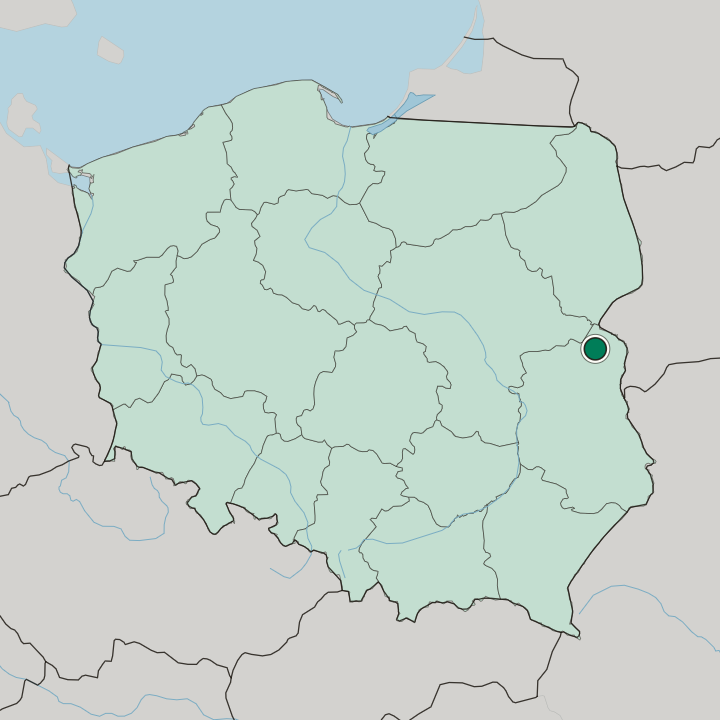 Map showing Biała Podlaska — In Poland