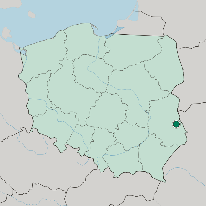 Map showing Chełm — In Poland
