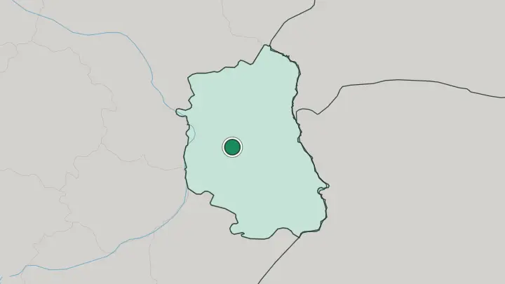 Map of Lublin in Poland