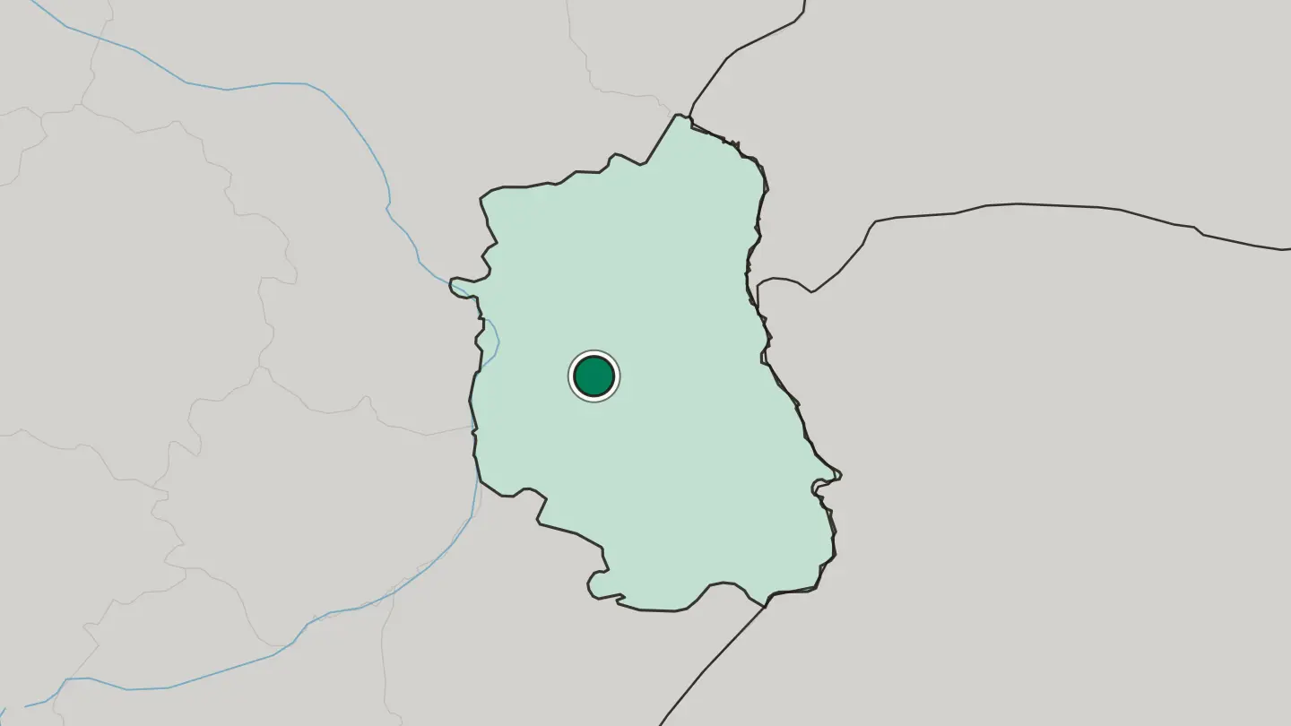 Map of Lublin in Poland